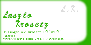 laszlo krosetz business card